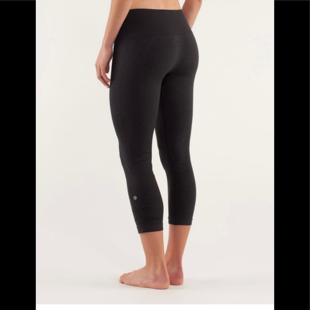 Lululemon Ebb And Flow Crop II Deep Coal
